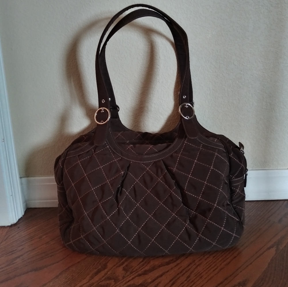 Vera Bradley Quilted Diamond Brown Bag